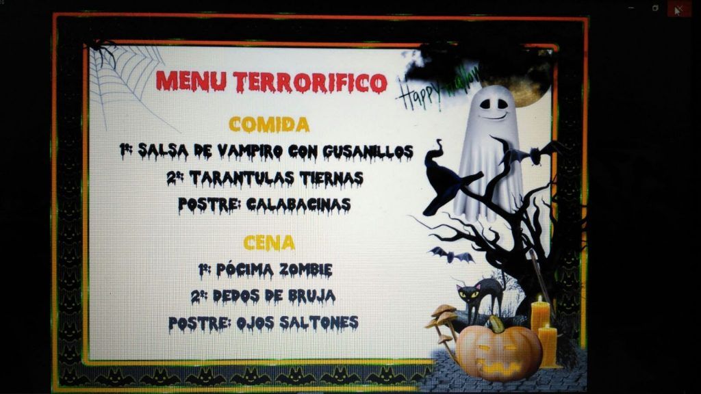 Menú Halloween